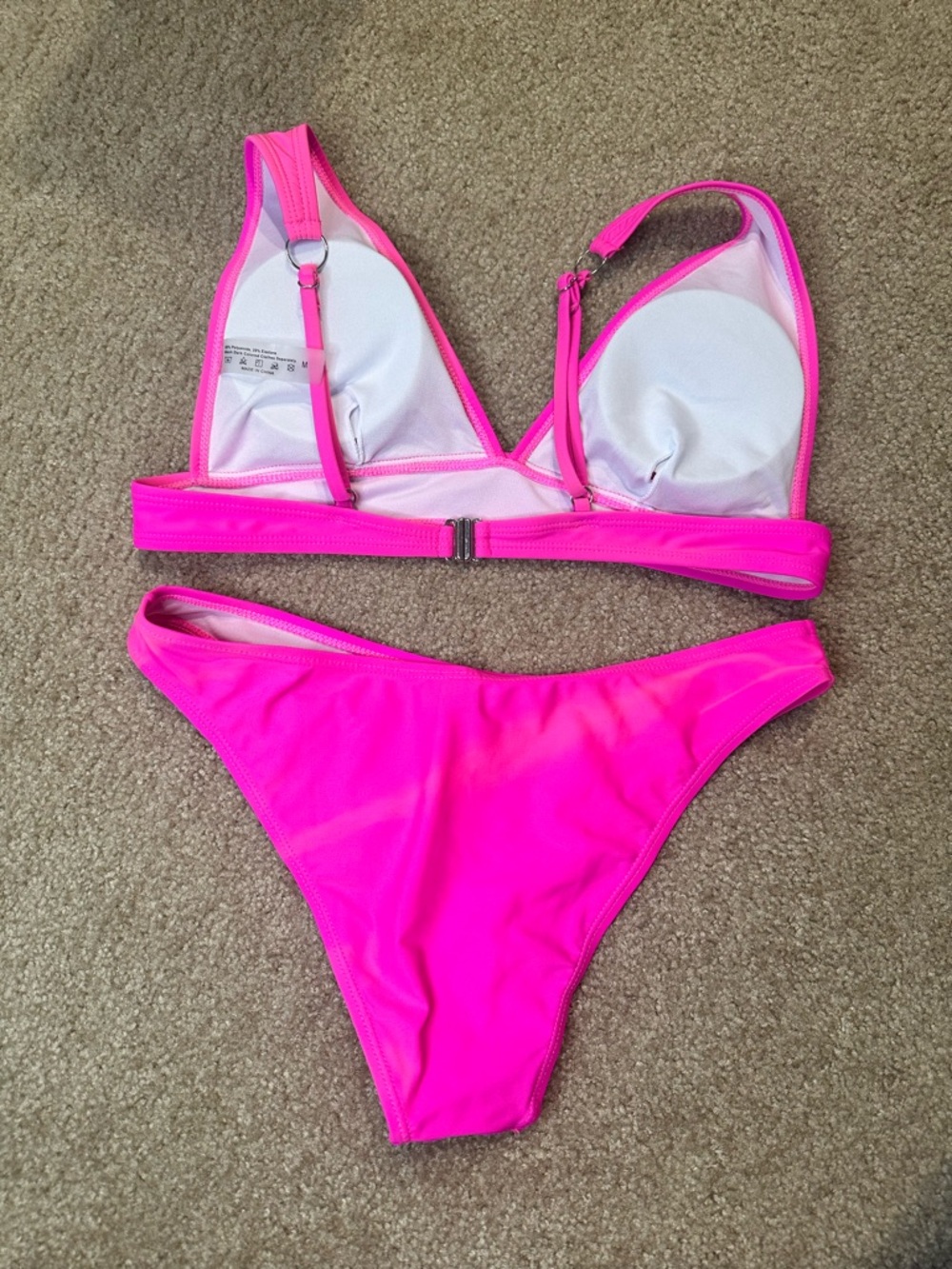 Hot Pink Women's Bikini Set - Stylish Two-Piece Swimwear